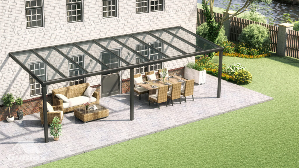 terrasoverkapping glazen dak